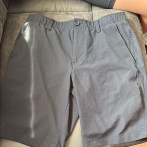 Under Armour Gray Flat Front Shorts Casual Style
